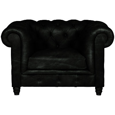 Halo Earle Chesterfield Armchair Old Saddle Black